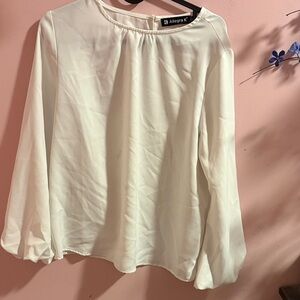 Allegra K Women's White Blouse
